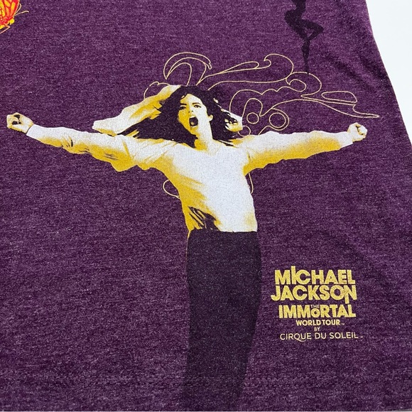 Michael Jackson Women SZ Large Purple Immortal World Tour Cirque Du Soleil Shirt - Picture 3 of 7